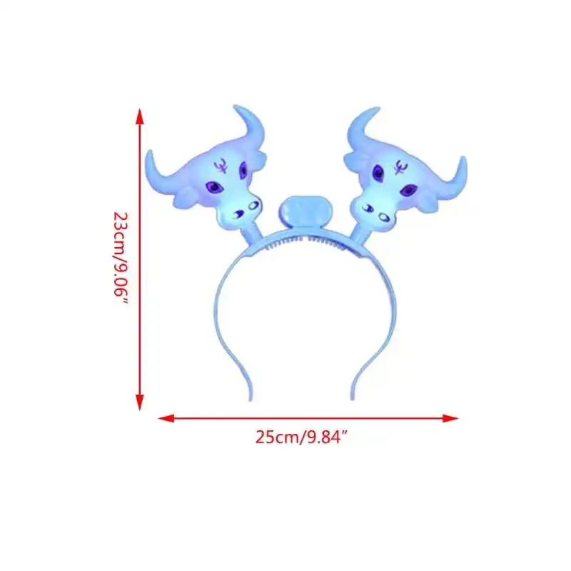 

Boi cow head led light up Christmas party New year's hair hoop 649c