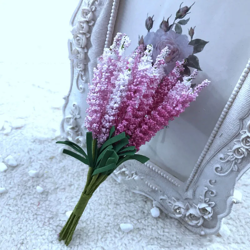 Fuchsia 1 букет искусственных цветов букет поддельные пластиковые маргаритки Гортензия Свадебная вечеринка День Святого Валентина букет Свадебный домашний декор цветочный - Цвет: Fuchsia