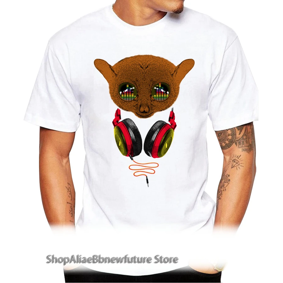 

2021 newest creative DJ Tarsi design men's t shirt short sleeve boy Fashion tops Cute Animal printed t-shirt