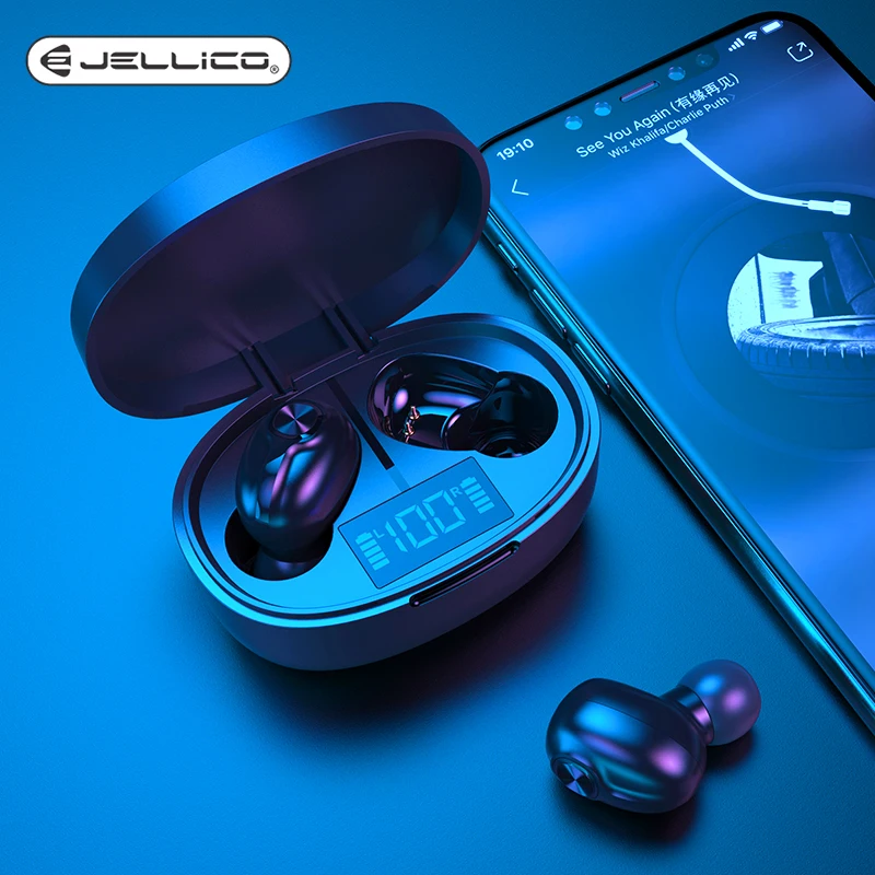 Jellico Bluetooth V5.0 наушники беспроводные 9D стерео спортивные водонепроницаемые с