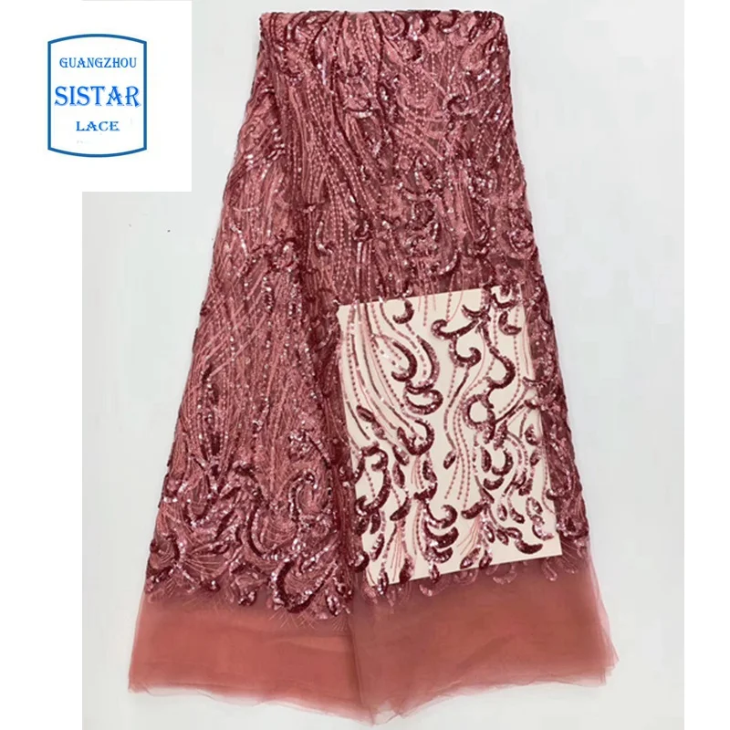 Африканское кружевное платье с вышивкой оптом нигерийская кружевная ткань 2019