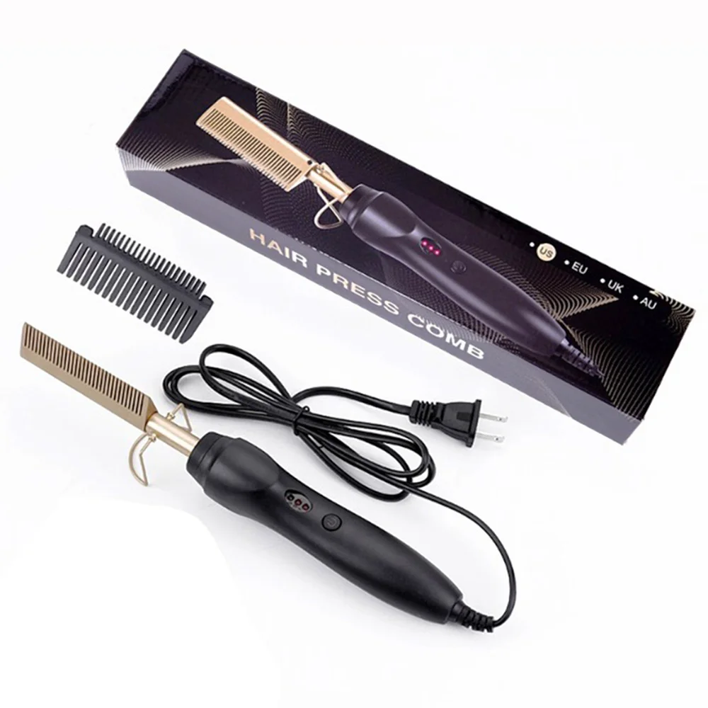 

2 in 1 Hair Straightener Hair Curler Electric Hot Heating Comb Hair Smooth Flat Iron Multifunctional Straightening Styling Tool