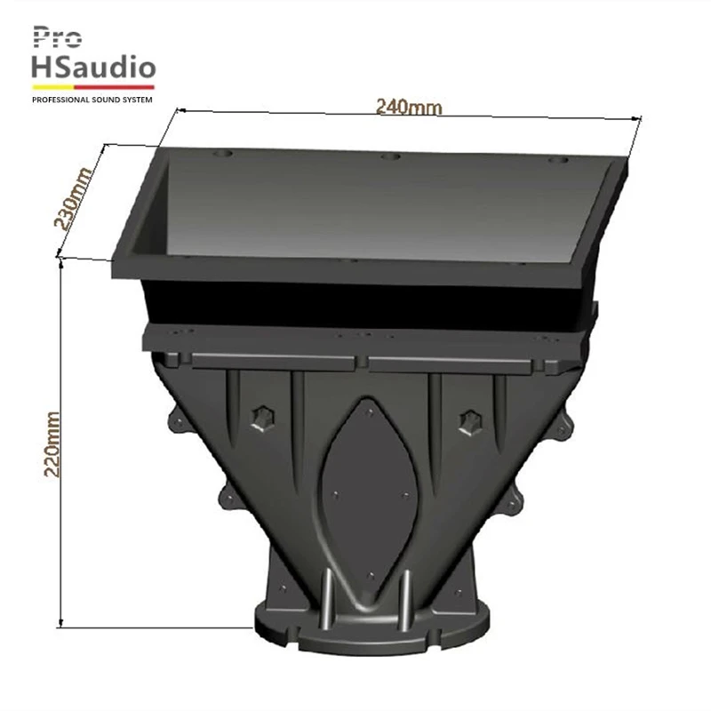 

Горло ProHSaudio HS 5918, размер 240x220x230 мм, 1,4 дюйма, для линейного массива звукового сигнала