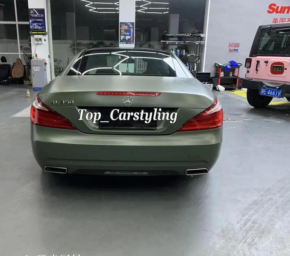 Премиум Ультра матовая Военная Зеленая виниловая пленка для автомобиля