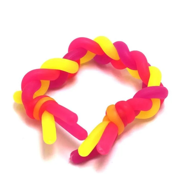 

5pcs/set Tpr Soft Noodles Elastic Rope Toys Stretch Toys Draw Relief Toy Toy Vent Decompression Rope Stress String O9M9