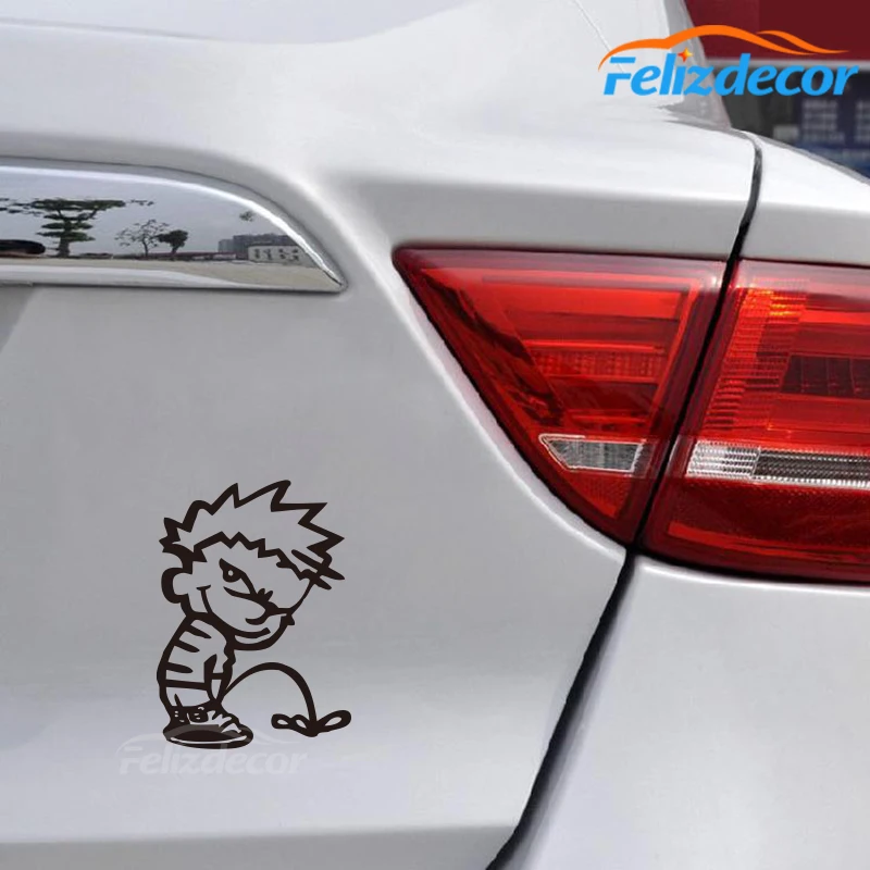 Озорной Маленький мальчик стоял девушки виниловые наклейки на автомобиль для