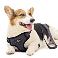 dog harness with leash adjustable vest walking supplies soft breathable pet accessories for chihuahua pug small puppy dog lead