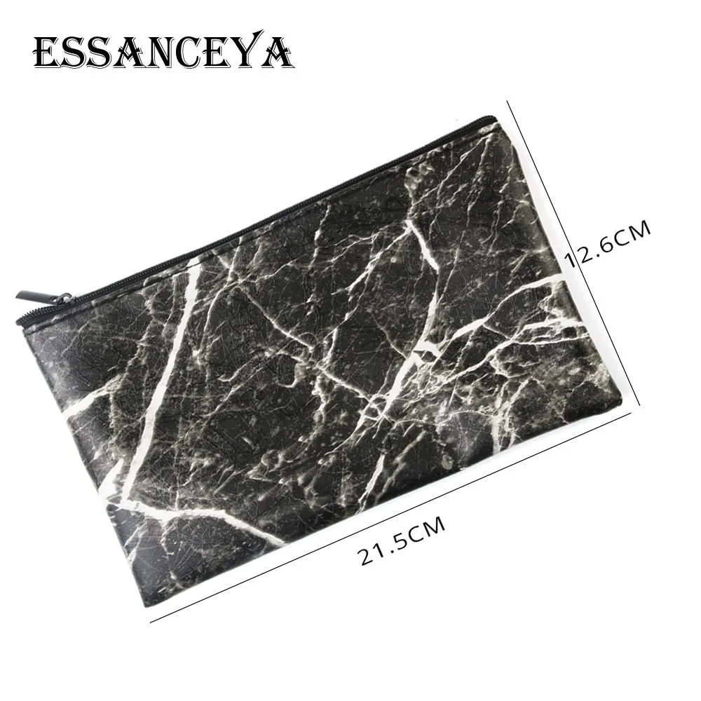 ESSANCEYA 1 шт. Профессиональный набор кистей для макияжа в сумочке портативные Кисти для макияжа модный мраморный чехол Красота путешествия PU косметичка, щетка