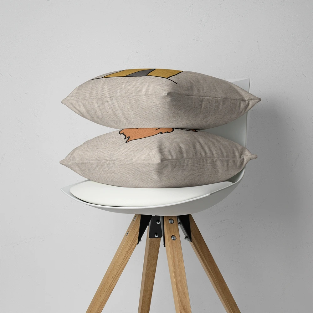 Чехол для подушки забавный чехол аниме животное оранжевая Милая лиса 45*45 40*40