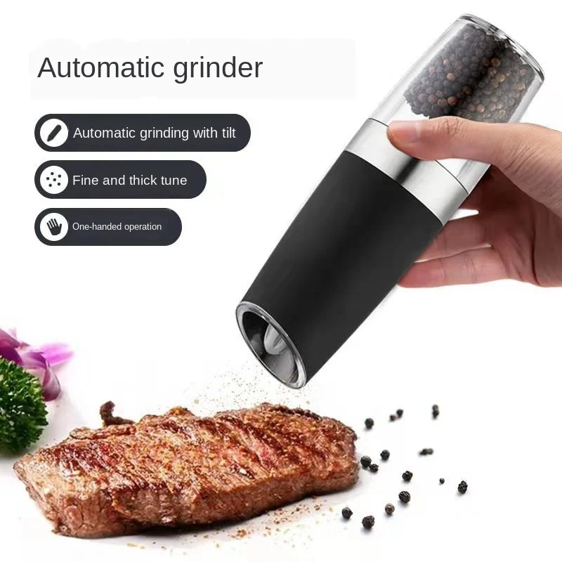 

Electric Automatic Mill Pepper and Salt Grinder LED Light Peper Spice Grain Mills Porcelain Grinding Core Mill Kitchen Tools
