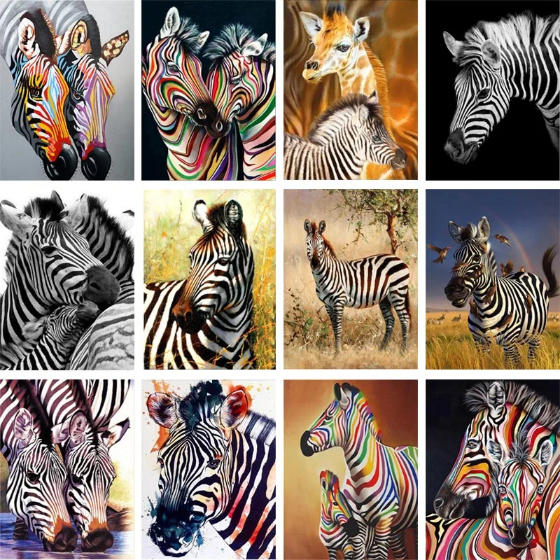 

5D DIY Animal Diamond Painting Cross Stitch Full Square Round Drill Embroidery Colorful Handmade Home Room Wall Decor Craft
