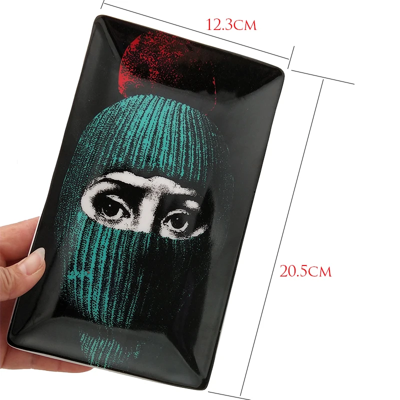 Прямоугольные человеческие тарелки для лица Милан Ретро Керамика ремесло