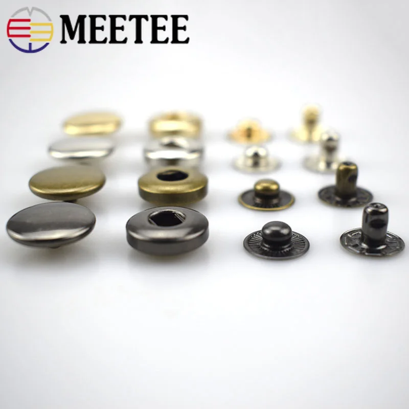 20 комплектов 15 мм круглая медная Кнопка металлические пресс шпильки