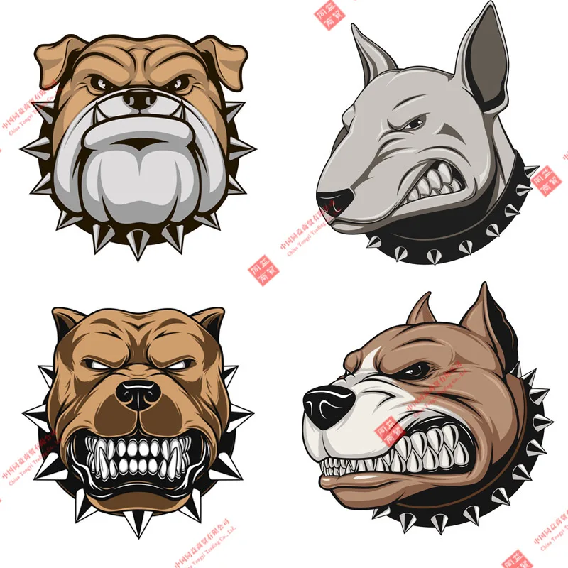 

Cartoon Angry Dog Head Stickers Waterproof Decals for Car Motorcycle Laptop Trolley Case Stickers Vinyl PVC