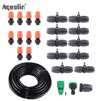 10m 912 hose automatic spray irrigation system garden mist watering kits with adjustable spray nozzle 26301 9