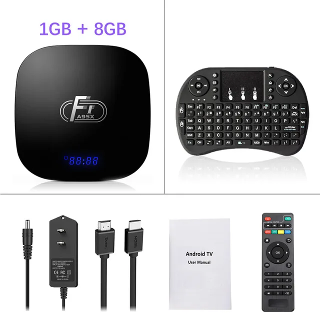 Серебристый Android tv box A95X F1 2 ГБ 16 ГБ Android 8,1 tv Box четырехъядерный поддержка H.265 4K 2,4 ГГц WiFi медиаплеер телеприставка pk mi box - Цвет: Серебристый