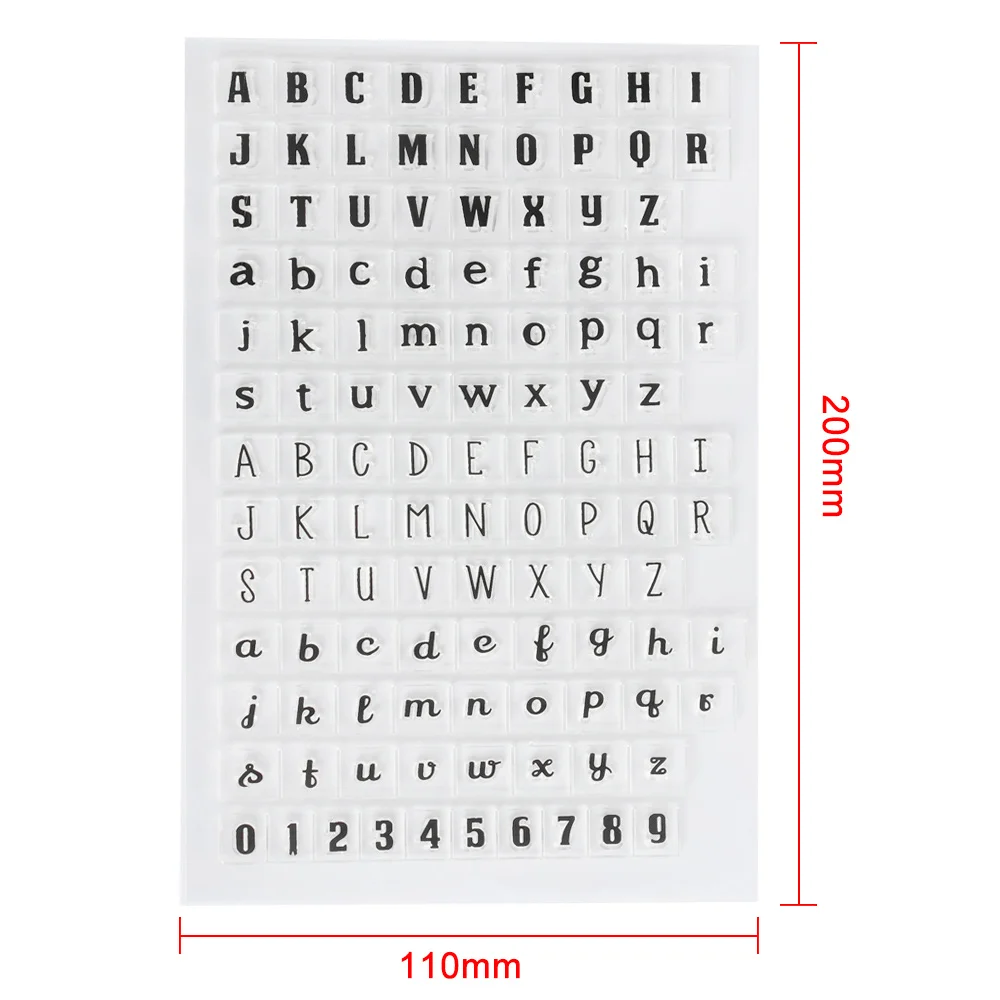 1 шт. прозрачный штамп с английским алфавитом украшение для альбома сделай сам