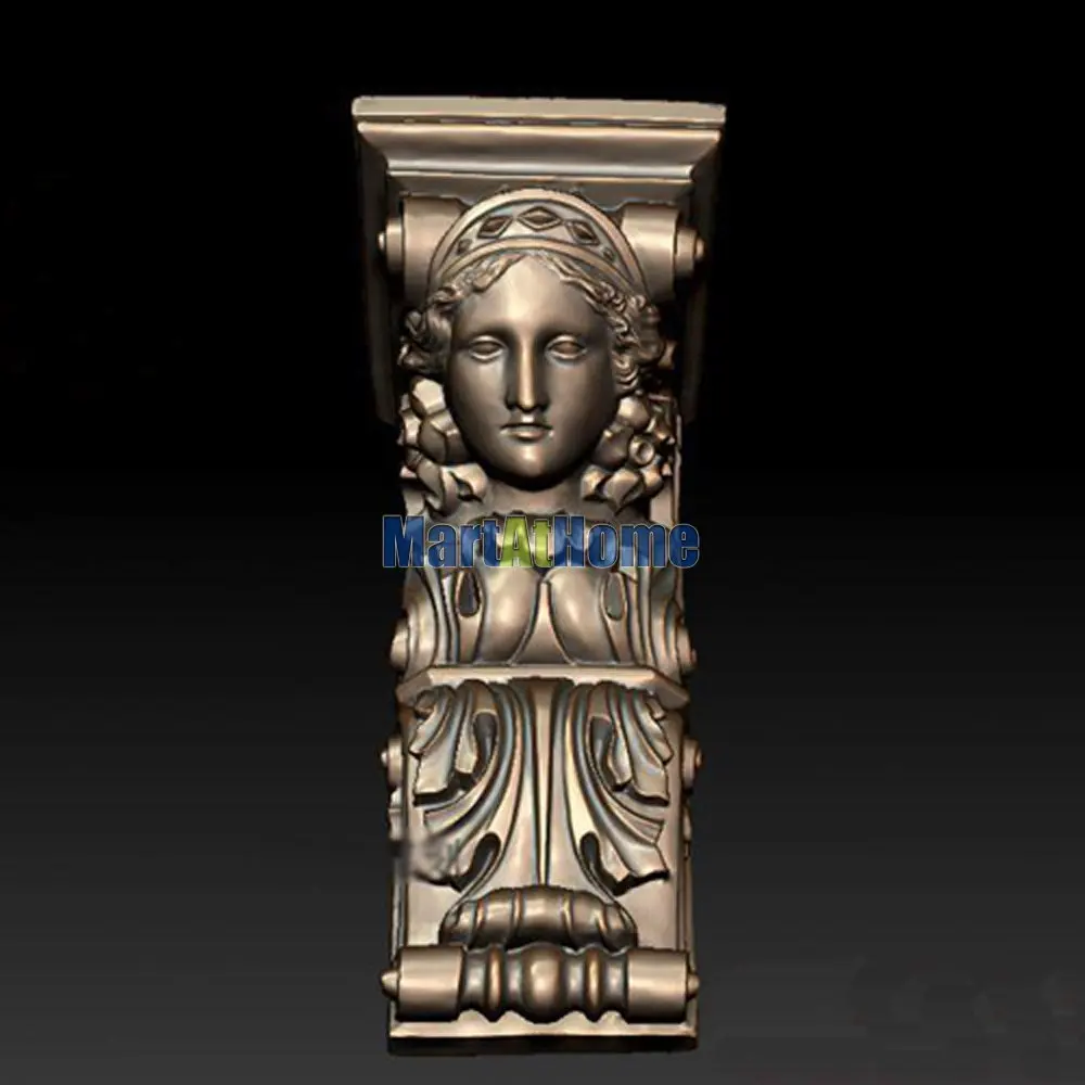 Европейская скульптура модель богиня компонент 3D STL файл круглая резьба чертеж