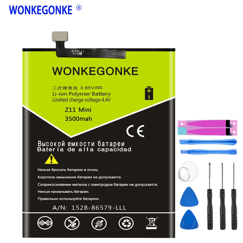 Аккумулятор WONKEGONKE Li3827T44P6h726040 для ZTE Nubia Z11 Mini NX529J|Аккумуляторы мобильных телефонов|