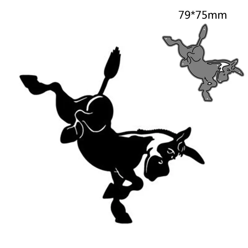 Металлические штампы для вырезания форма животных Ослик украшение скрапбукинга