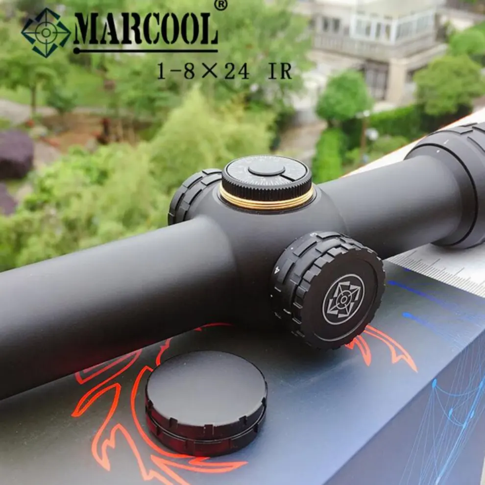 MARCOOL 1 8X24 IG прицел красной подсветкой охотничий тактический Коллиматорный цель