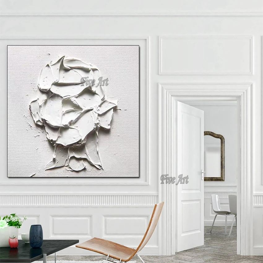 Современная Масляная картина с изображением лица текстурированный реферат