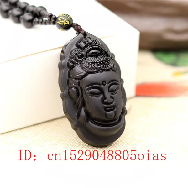 Ожерелье из натурального черного обсидиана с подвеской в виде феникса модное