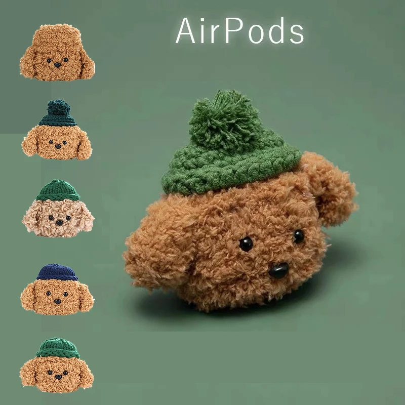 Для Air-Pods 1/2 чехол вязаный плюшевый анти-потеря защитный чехол кожаный чехол для Air-Pods 1/2 аксессуары для airpods милый