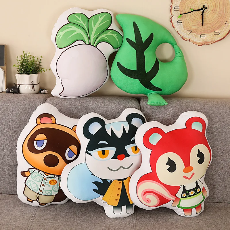 Cartoon Crossing Toys Plush Pillow Animal Crossing Cosplay Kawaii Soft Raccoon Blinder Cute Raccoon For Children Kids Toys Gift
