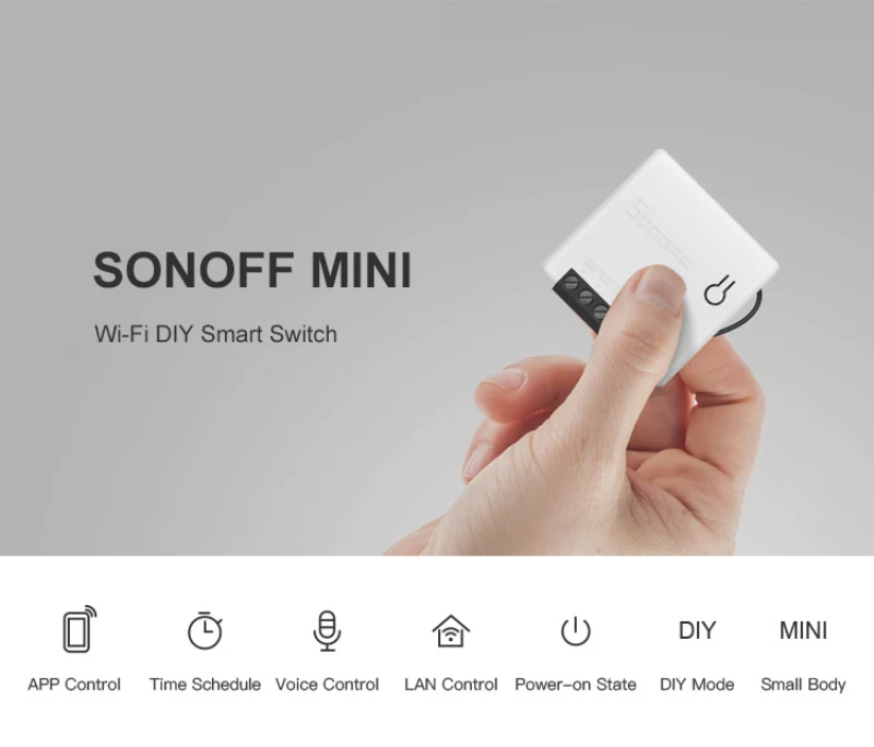 SONOFF мини двухсторонний Интеллектуальный переключатель DIY умный дом