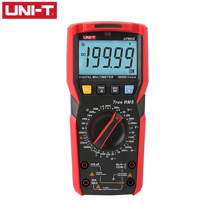 UNI-T UT89XE Цифровой мультиметр True RMS ручной диапазон AC DC Вольтметр и амперметр