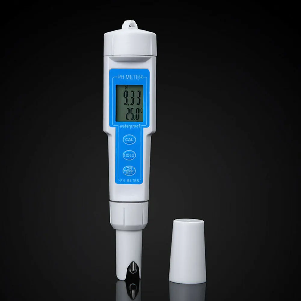 

2 In 1 Tool High Accuracy Pen Style Monitor Waterproof PH Meter Measuring Portable Digital Tester Temperature Mini LCD Display