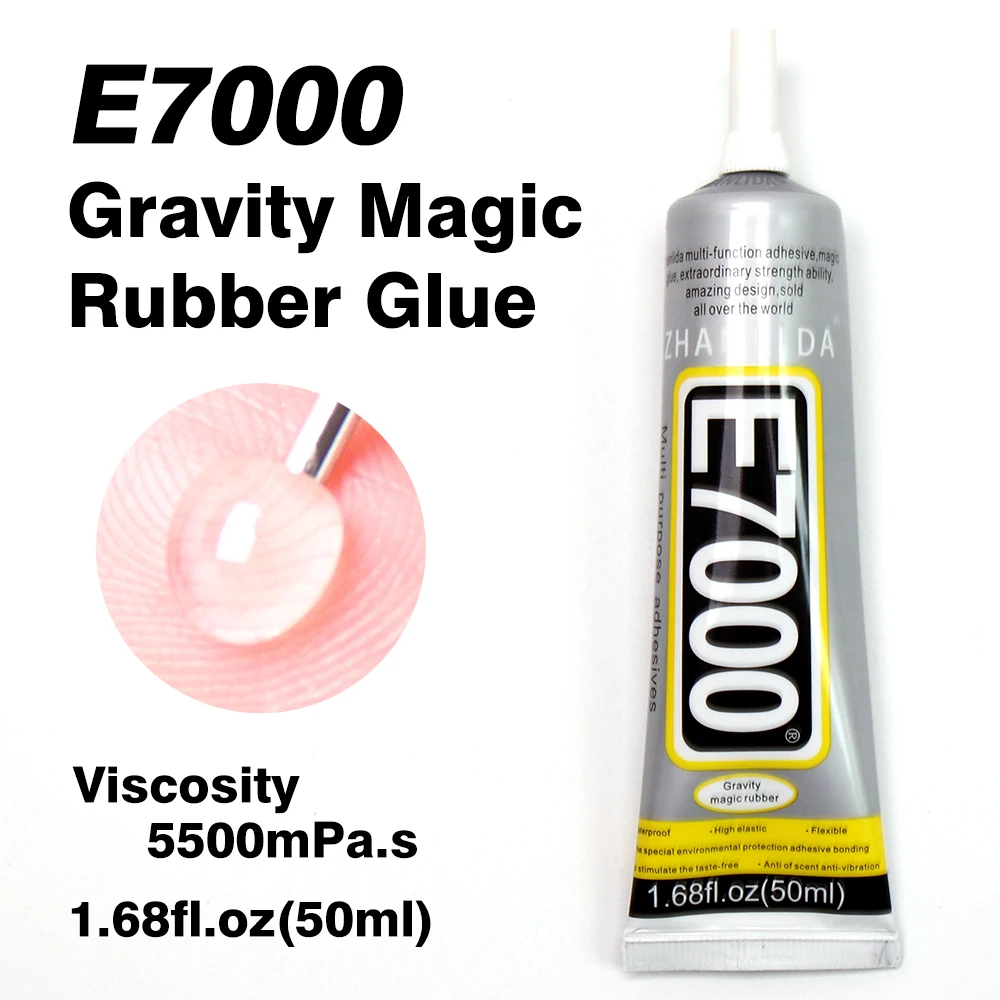 50 мл E7000 полностью прозрачный высокопрочный жидкий резиновый клей для металла