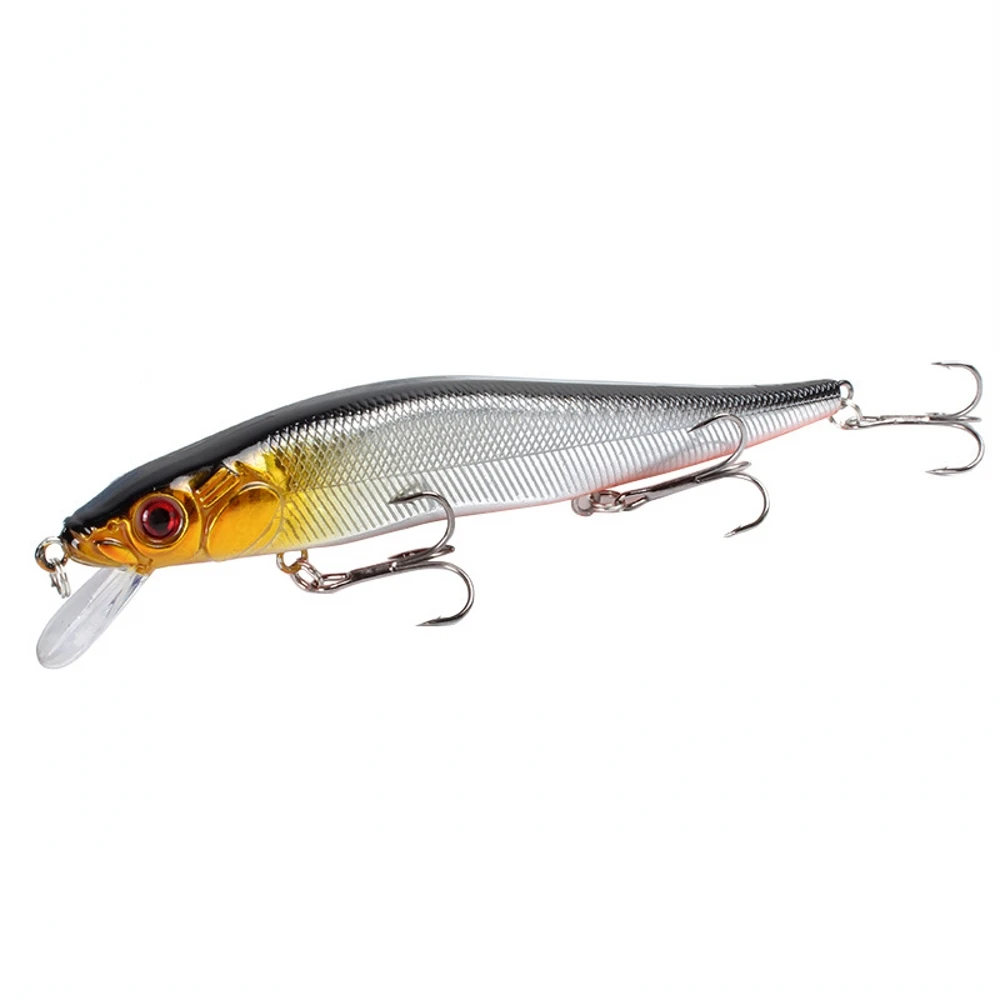 

1pcs Classic Minnow Fishing Lure Hard Artificial Bait Bionic 3D Eyes 14cm 23g Fishing Wobblers Crankbait Plastic Fish Tackle