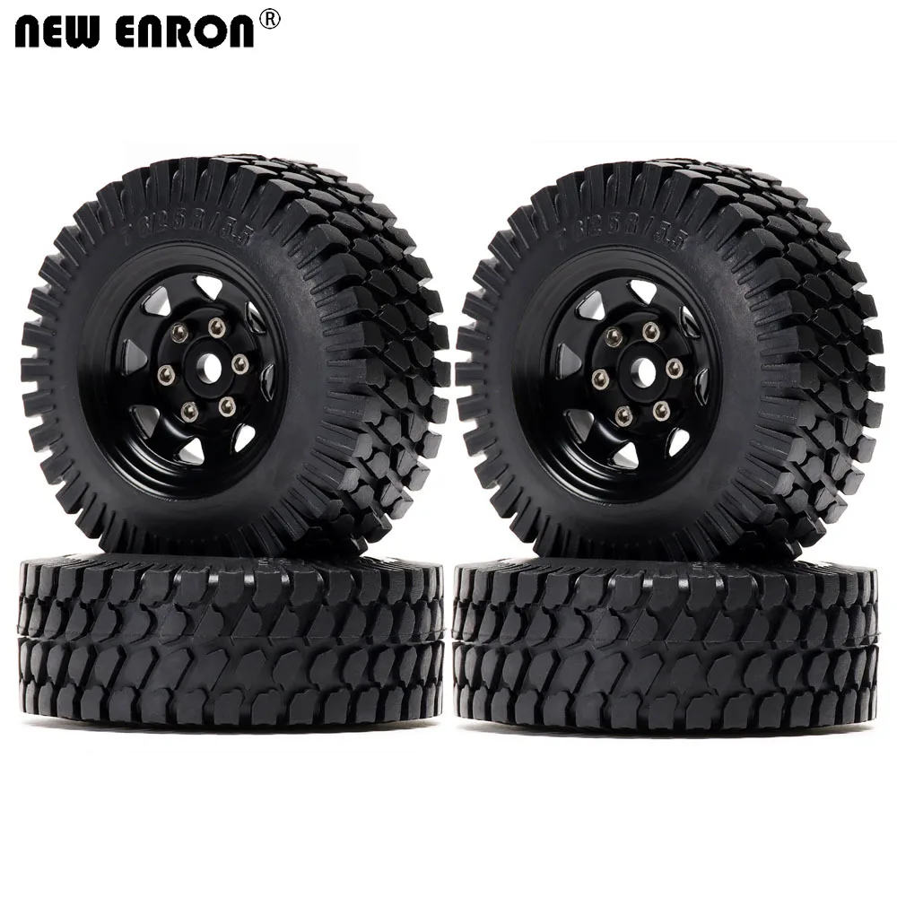 

NEW ENRON 1.55inch Alloy Wheel Rims & 78mm Rubber Tyre Tires 4P For RC Rock Crawler 1:10 Car D90 CC01 LC70 JINMY Axial 90069 MN