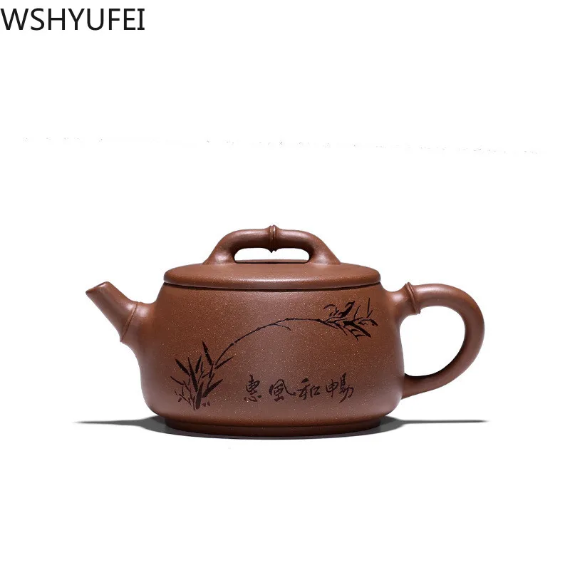 

Китайский Yixing Чайник Фиолетовый глиняный камень совок чайники сырой руды ручной набор для чая чайник галстук Гуаньинь фильтр teaware 240 мл