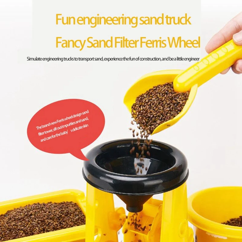 

Beach Toy Set Beach Sand Toys Playset for Kids Outdoor Sandbox Toys Includes Waterwheel Beach Buggy Bucket Watering