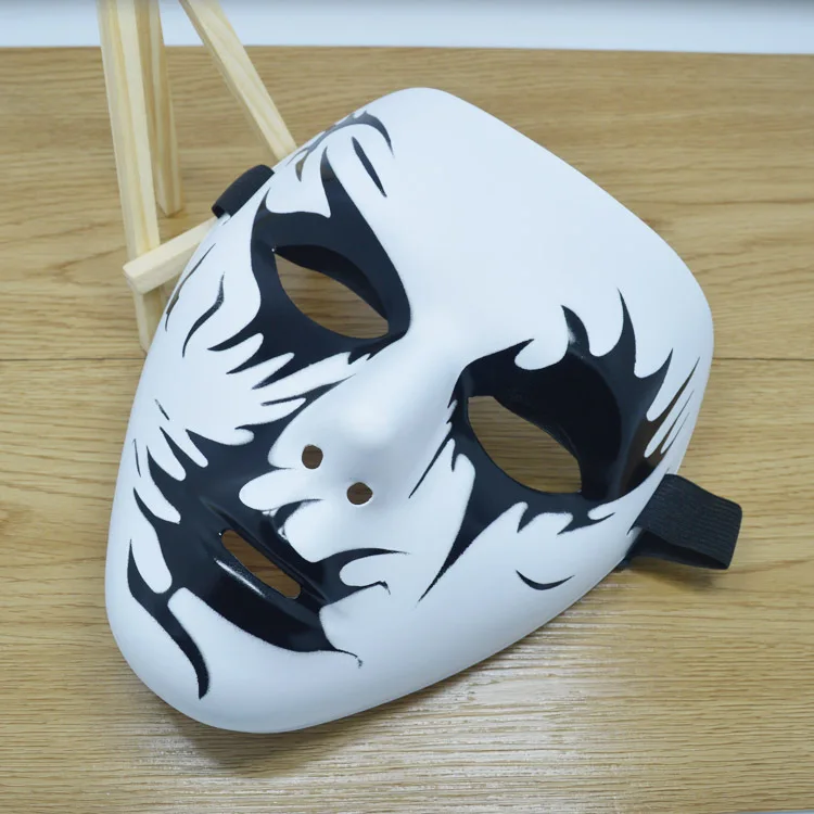 Черно-белая маска для хип-хопа со стрелой ручная роспись v-образный вырез хип-хоп