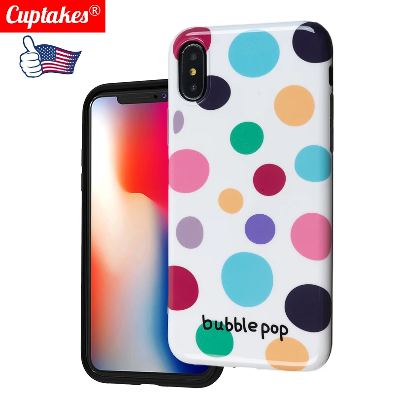 Роскошный Глянцевый IMD Мягкий силиконовый чехол для Apple iPhone 7 8 Plus X 10 XS Max XR 6S 6 милый