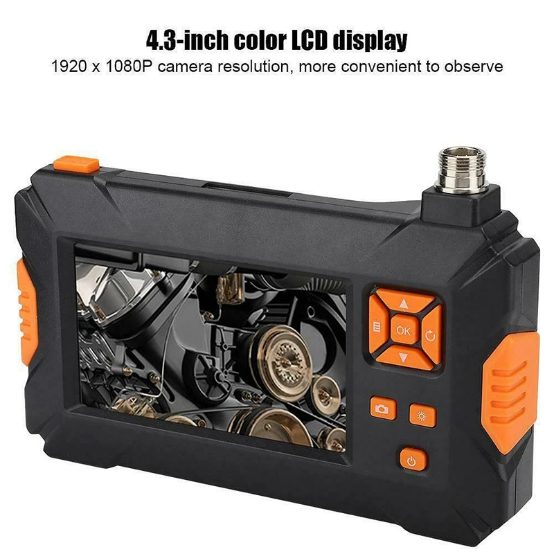 4 3 дюймов HD 1080P 16.4Ft 8LED 8-миллиметровый эндоскоп с поддержкой Камера бороскоп