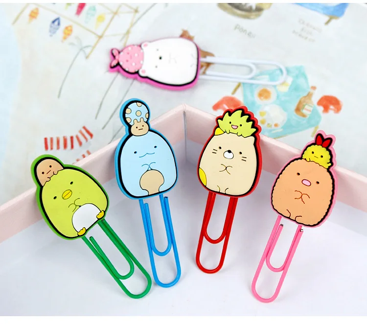 5 шт./упак. Sumikko Gurashi футляр из силикона с милым рисунком из мультфильма Бумага иглы Бумага для съемки с креплением зажим записка заметка зажимы для канцелярских принадлежностей