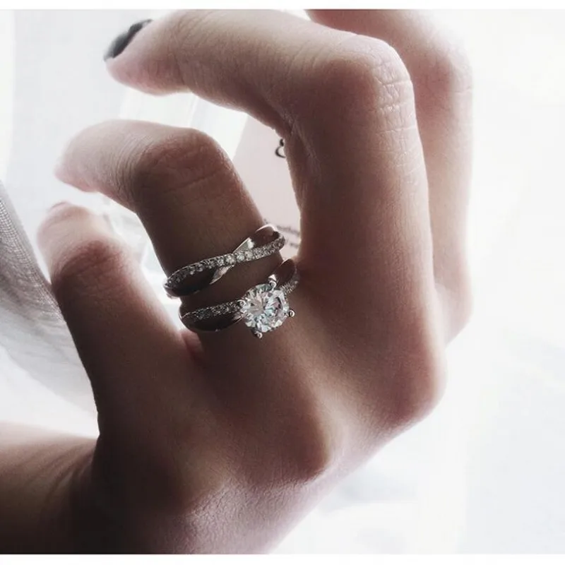 Классические модные ювелирные изделия из стерлингового серебра 925 пробы пара