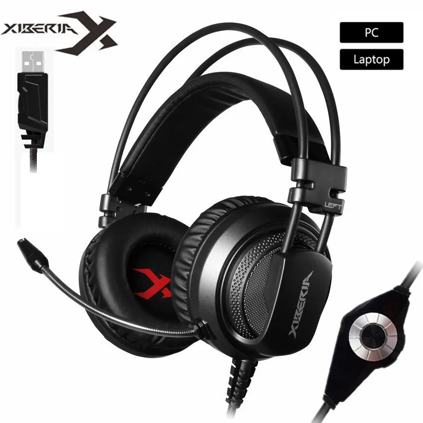 

Computer Gaming Headset Casque Heavy Bass Stereo Gamer Headphone with Microphone & Breathing LED Light