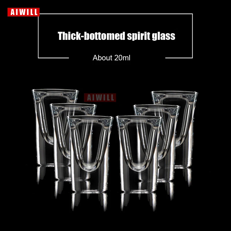 AIWILL хрустальный бокал из бутика с толстой подошвой для вина выстрела Бесплатная