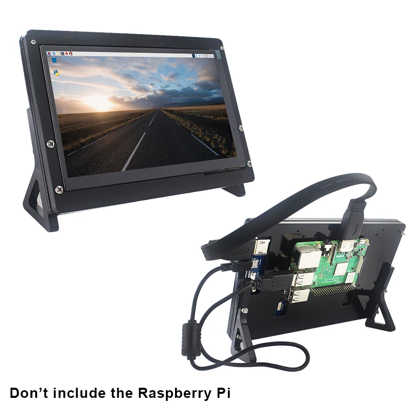 7 дюймовый дисплей Raspberry Pi 4 сенсорный ЖК экран 1024*600 800*480 TFT держатель опция для Jetson