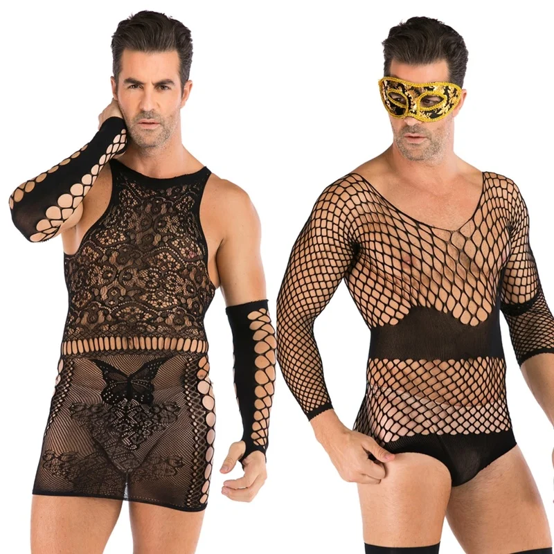 

Мужское сексуальное Сетчатое нижнее белье, эротическое боди, эротическое нижнее белье, боди, чулки для вечерние, Веселый косплей, Клубная од...