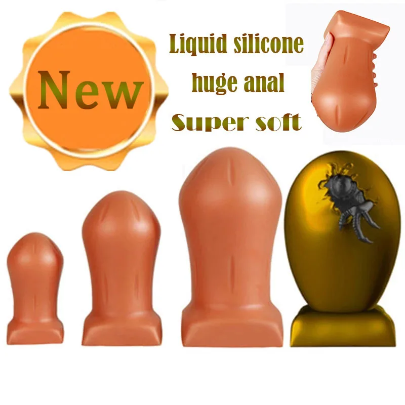 

New Super Soft Huge Anal Plugs Erotic Toy Big Butt Plug Anus Vagina Dilator Adult Masturbator Sex Toys For Men Women Ass Product