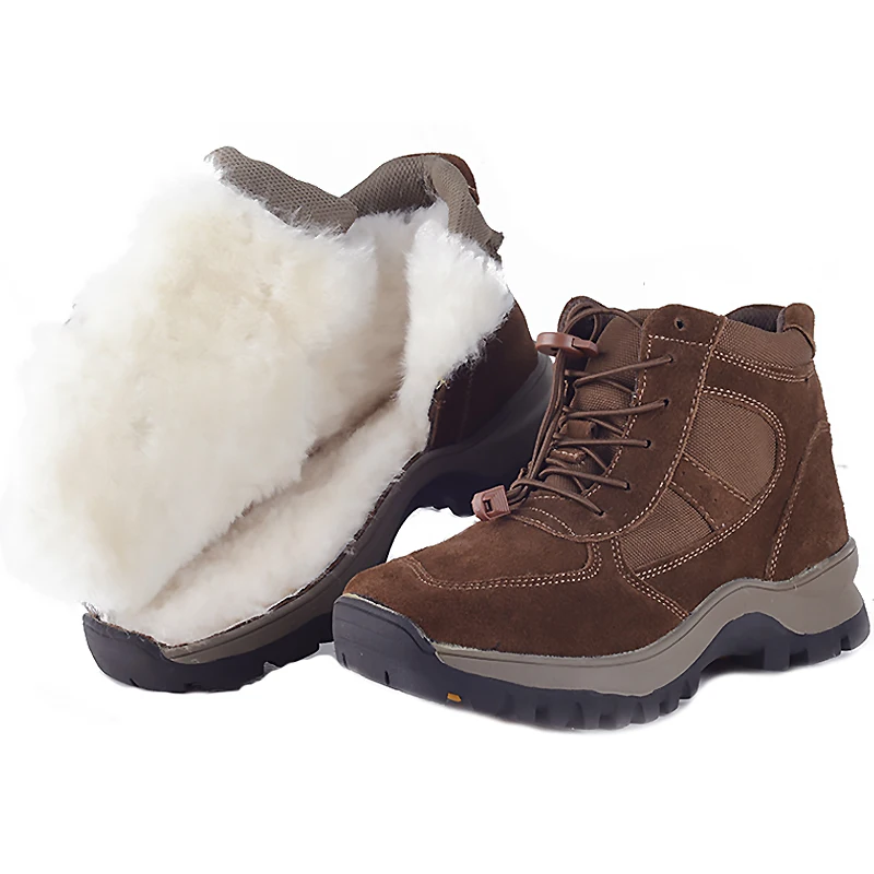 Зимние ботинки Мужская австралийская шерсть зимние теплые бархатные