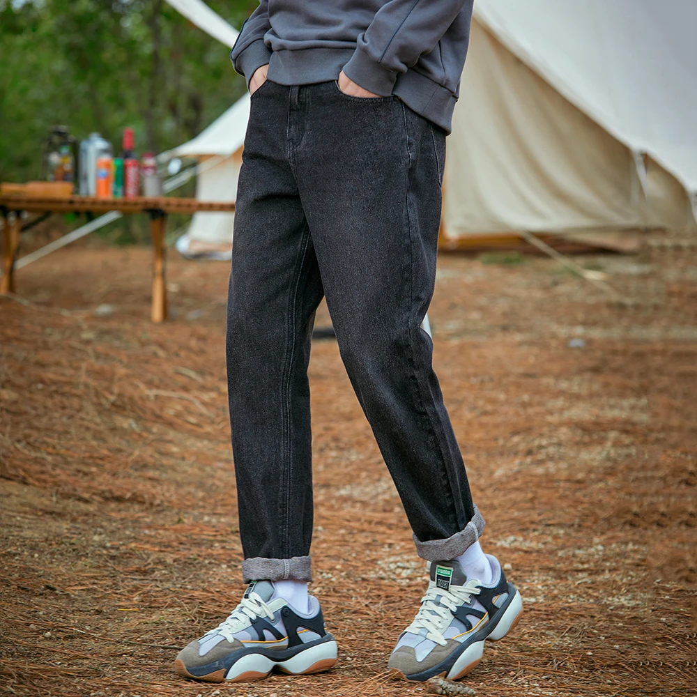 Pioneer Camp 2021 New Jeans Men Straight Cotton Casual Black Blue Color Summer Men's Trousers XNZ101031