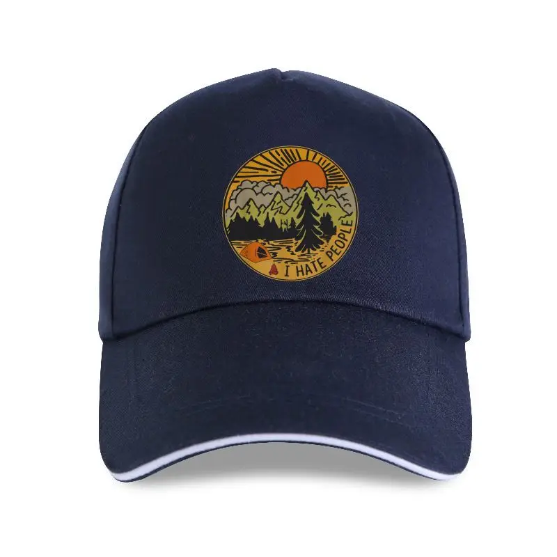 

I Hate People Baseball cap Love Camping Funny Hiking Retro Digital Print Unisex Comfortable Crew Neck 100% Cotton